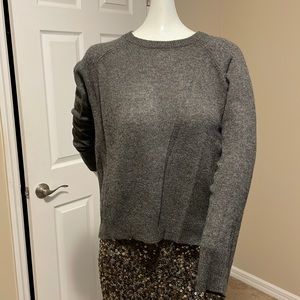 360 SWEATER 100% CASHMERE LIGHTWEIGHT ASYMMETRICAL CREWNECK SWEATER XS NWOT
